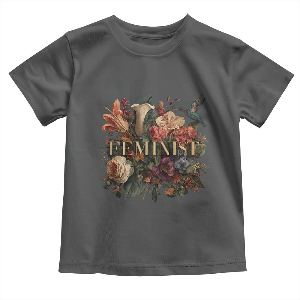 Pro Feminist Women's Rights Vintage Retro Flower Toddler T Shirt - Wonder Print Shop