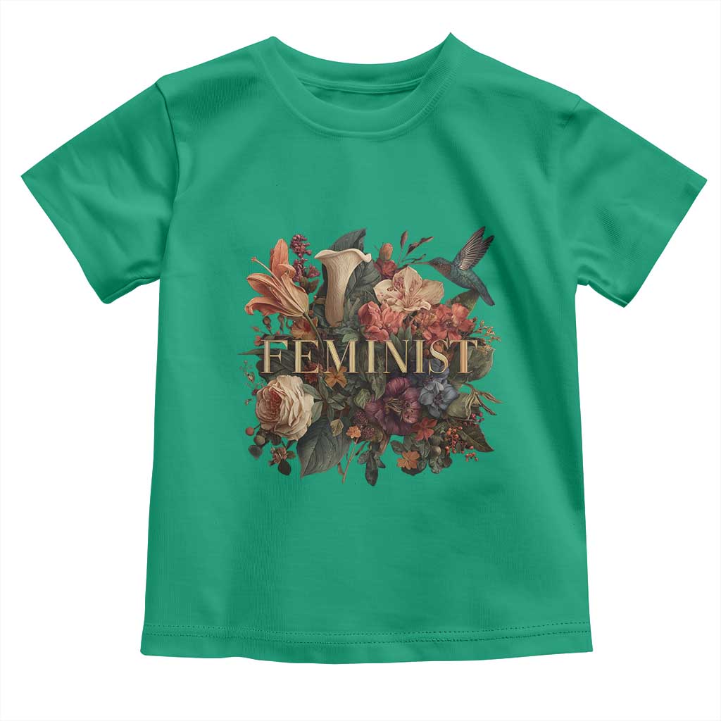 Pro Feminist Women's Rights Vintage Retro Flower Toddler T Shirt - Wonder Print Shop