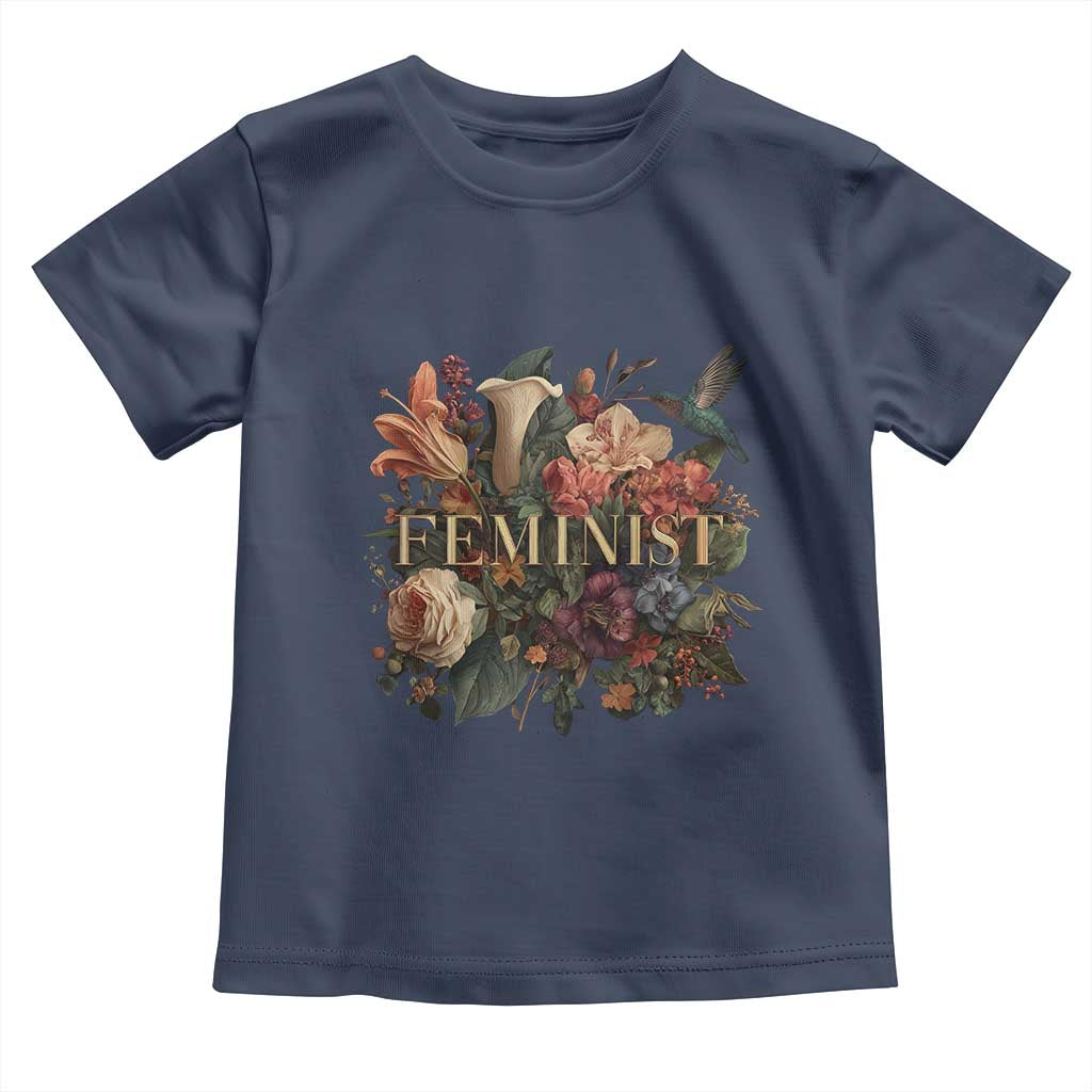 Pro Feminist Women's Rights Vintage Retro Flower Toddler T Shirt - Wonder Print Shop