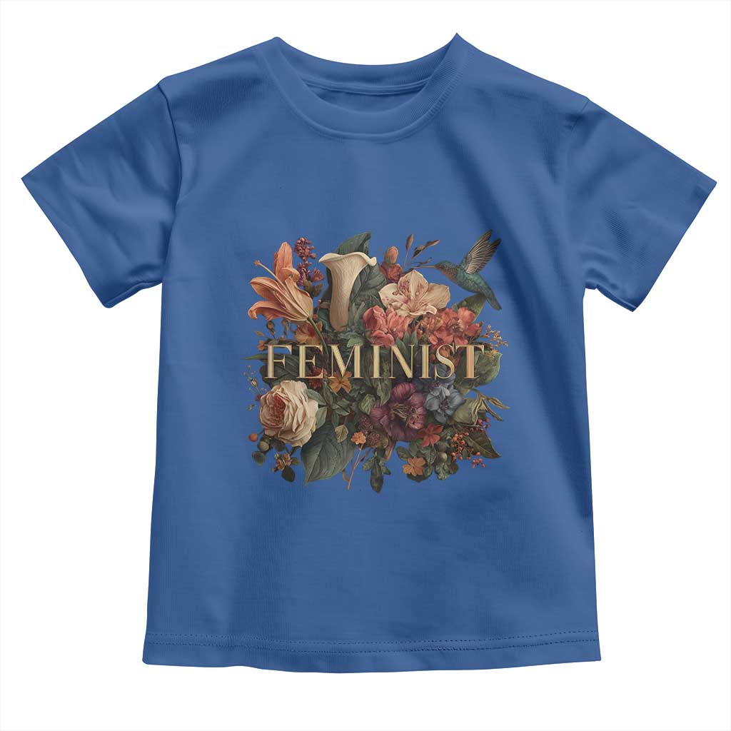 Pro Feminist Women's Rights Vintage Retro Flower Toddler T Shirt - Wonder Print Shop