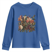 Pro Feminist Women's Rights Vintage Retro Flower Youth Sweatshirt - Wonder Print Shop