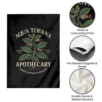 Funny Aqua Tofana Apothecary Garden Flag Feminist Woman Owned And Operated - Wonder Print Shop