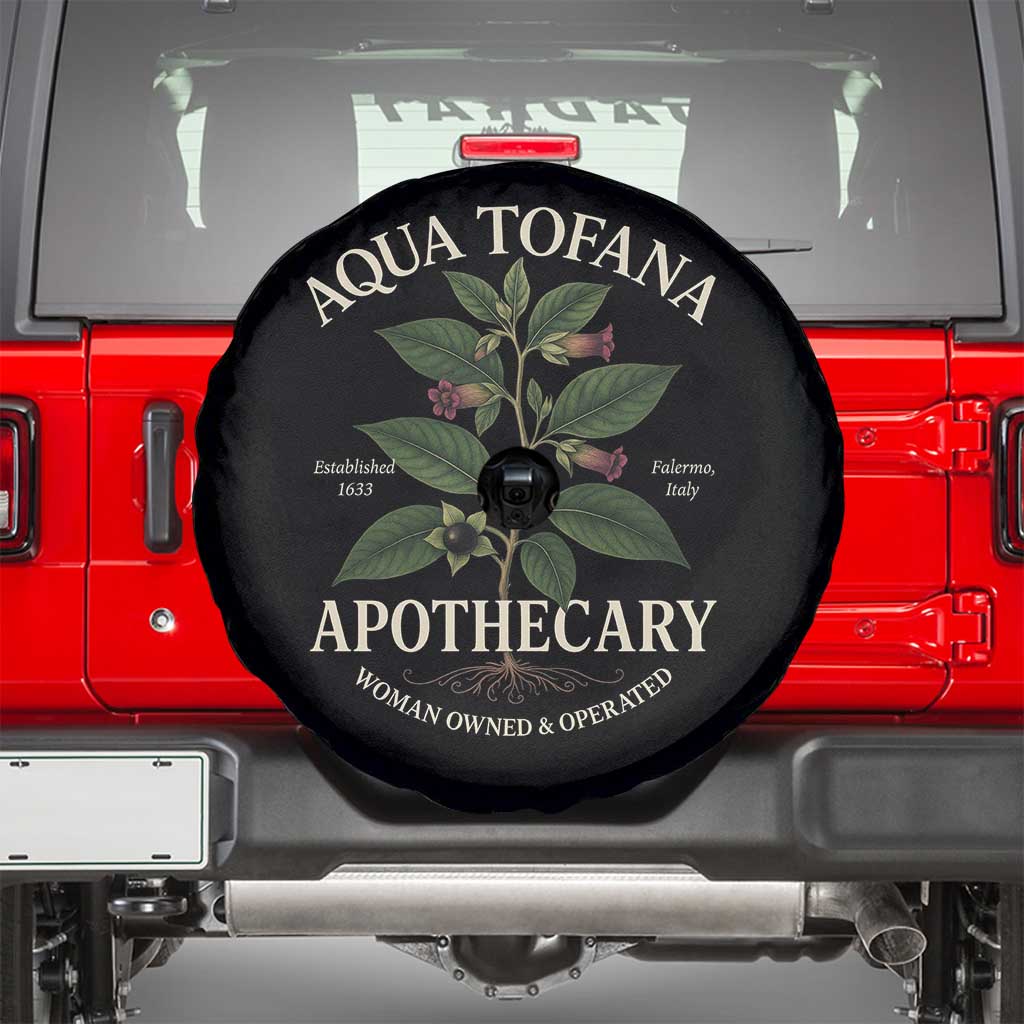 Aqua Tofana Apothecary Spare Tire Cover Feminist Woman Owned And Operated - Wonder Print Shop