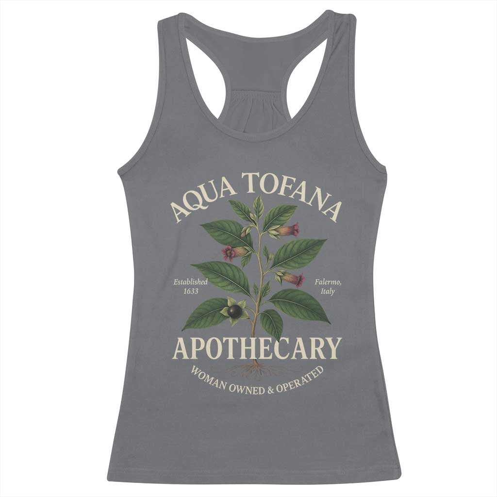 Aqua Tofana Apothecary Racerback Tank Top Feminist Woman Owned And Operated - Wonder Print Shop