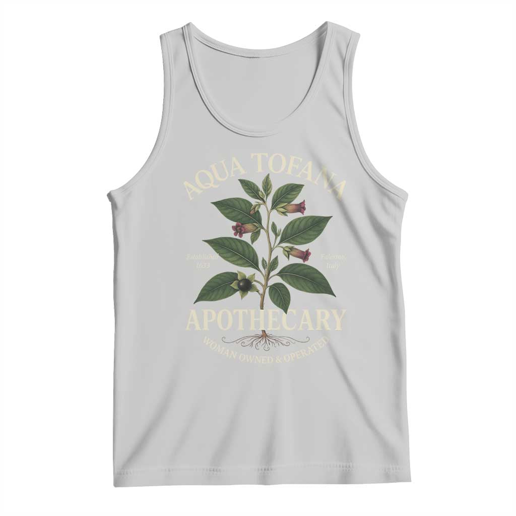 Aqua Tofana Apothecary Tank Top Feminist Woman Owned And Operated - Wonder Print Shop