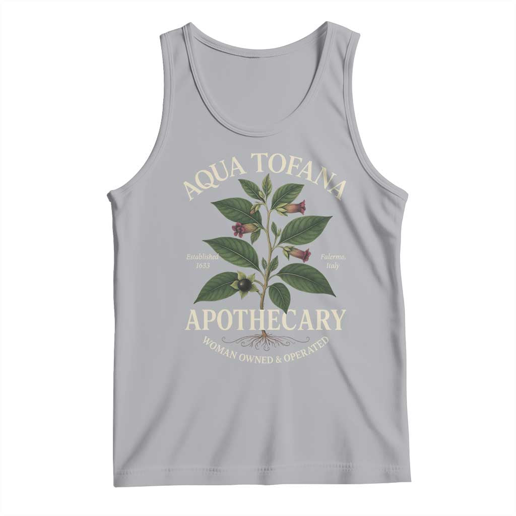 Aqua Tofana Apothecary Tank Top Feminist Woman Owned And Operated - Wonder Print Shop