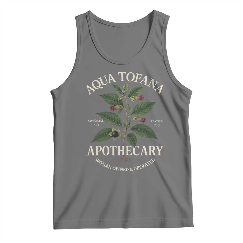 Aqua Tofana Apothecary Tank Top Feminist Woman Owned And Operated - Wonder Print Shop