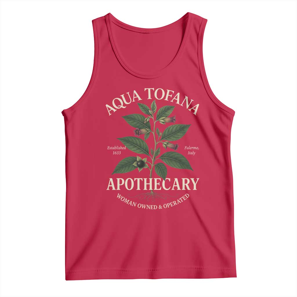 Aqua Tofana Apothecary Tank Top Feminist Woman Owned And Operated - Wonder Print Shop