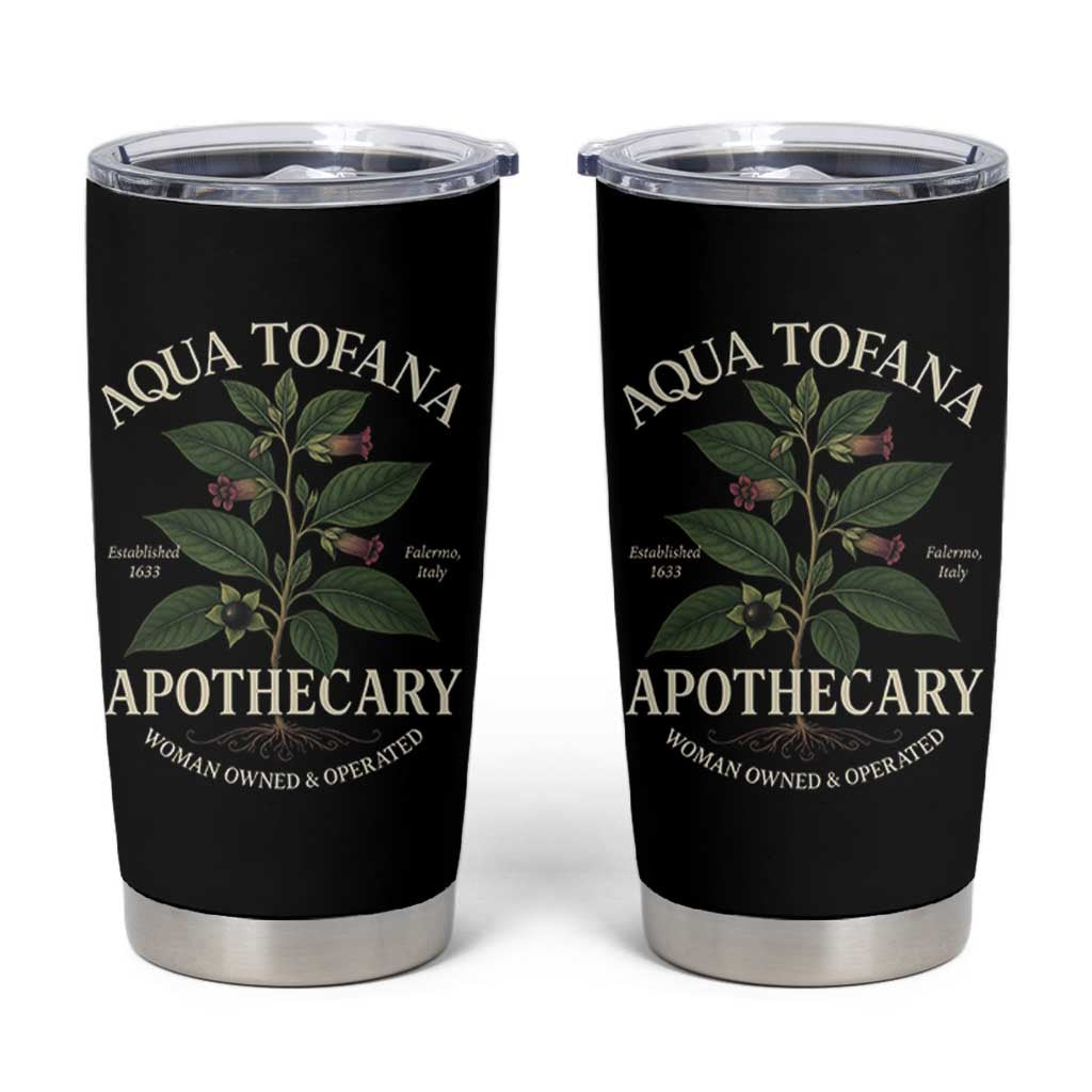 Aqua Tofana Apothecary Tumbler Cup Feminist Woman Owned And Operated - Wonder Print Shop