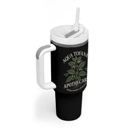 Aqua Tofana Apothecary Tumbler With Handle Feminist Woman Owned And Operated - Wonder Print Shop