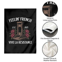 Funny Feelin French Vive La Resistance 2025 Garden Flag Vintage Rose Guillotine - Wonder Print Shop