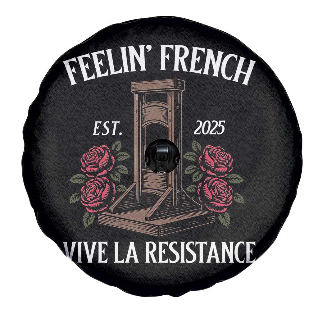 Funny Feelin French Vive La Resistance 2025 Spare Tire Cover Vintage Rose Guillotine - Wonder Print Shop