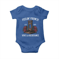 Funny Feelin French Vive La Resistance 2025 Baby Onesie Vintage Rose Guillotine - Wonder Print Shop