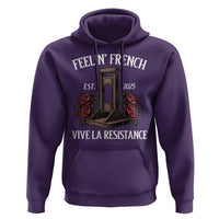 Funny Feelin French Vive La Resistance 2025 Hoodie Vintage Rose Guillotine - Wonder Print Shop