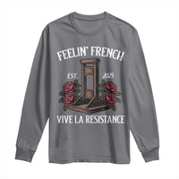Funny Feelin French Vive La Resistance 2025 Long Sleeve Shirt Vintage Rose Guillotine - Wonder Print Shop