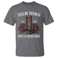 Funny Feelin French Vive La Resistance 2025 T Shirt Vintage Rose Guillotine - Wonder Print Shop