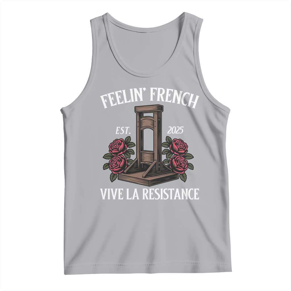 Funny Feelin French Vive La Resistance 2025 Tank Top Vintage Rose Guillotine - Wonder Print Shop