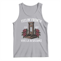 Funny Feelin French Vive La Resistance 2025 Tank Top Vintage Rose Guillotine - Wonder Print Shop