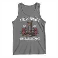 Funny Feelin French Vive La Resistance 2025 Tank Top Vintage Rose Guillotine - Wonder Print Shop