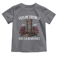 Funny Feelin French Vive La Resistance 2025 Toddler T Shirt Vintage Rose Guillotine - Wonder Print Shop