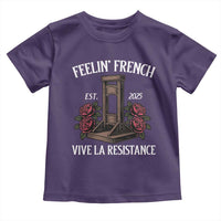 Funny Feelin French Vive La Resistance 2025 Toddler T Shirt Vintage Rose Guillotine - Wonder Print Shop
