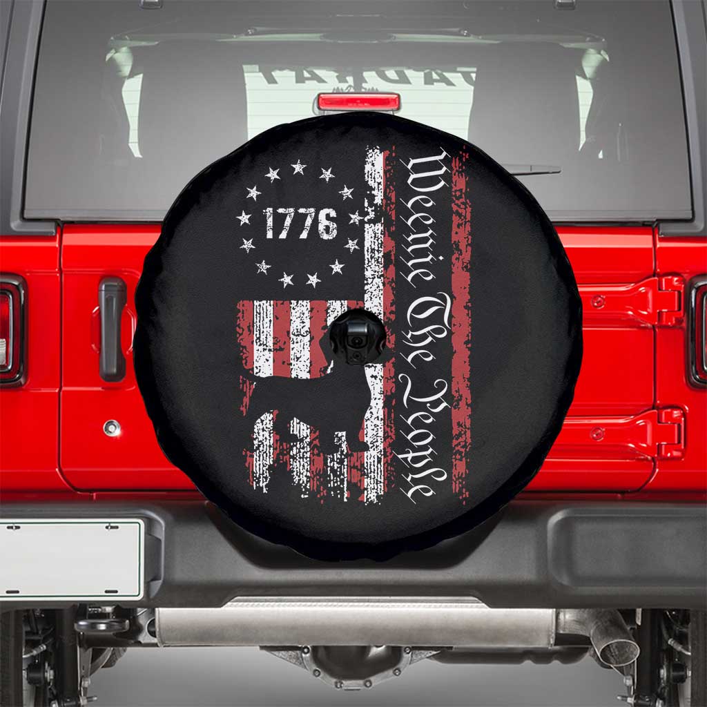 Funny 4th Of July Dachshund Lover Spare Tire Cover Weenie The People American Flag - Wonder Print Shop