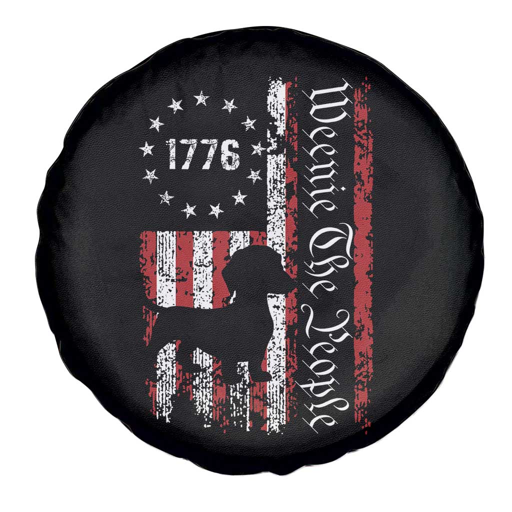 Funny 4th Of July Dachshund Lover Spare Tire Cover Weenie The People American Flag - Wonder Print Shop