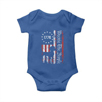 Funny 4th Of July Dachshund Lover Baby Onesie Weenie The People American Flag - Wonder Print Shop