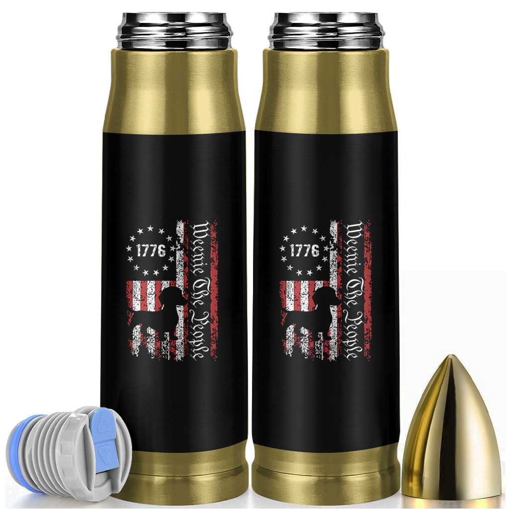 Funny 4th Of July Dachshund Lover Bullet Tumbler Weenie The People American Flag - Wonder Print Shop