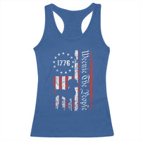 Funny 4th Of July Dachshund Lover Racerback Tank Top Weenie The People American Flag - Wonder Print Shop