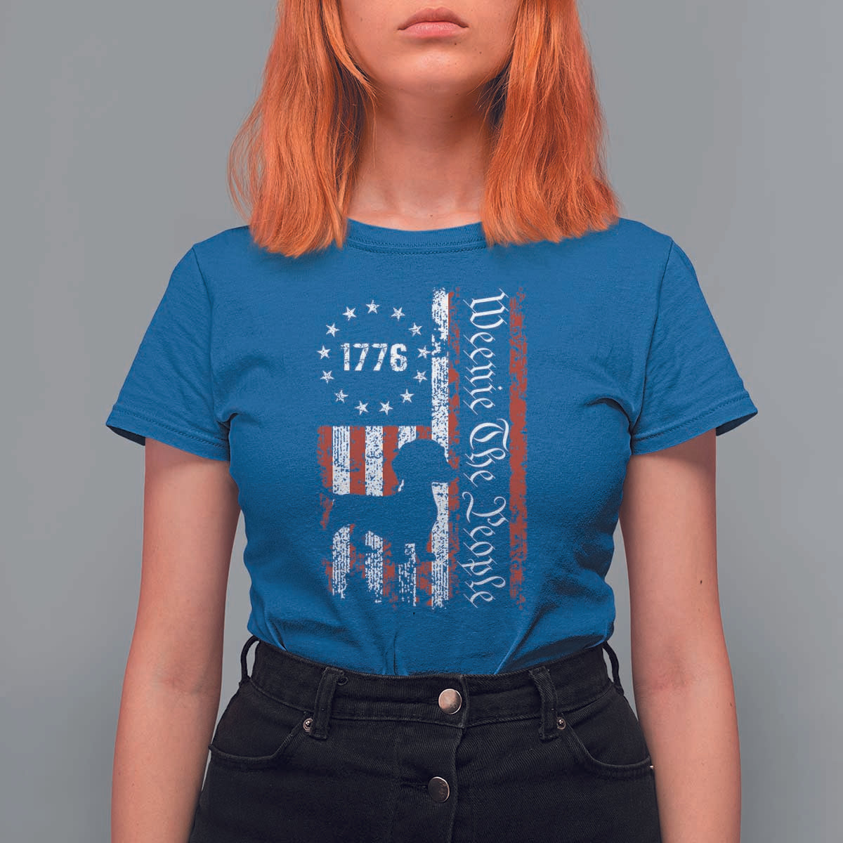 Funny 4th Of July Dachshund Lover T Shirt For Women Weenie The People American Flag - Wonder Print Shop