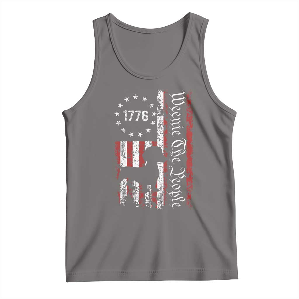 Funny 4th Of July Dachshund Lover Tank Top Weenie The People American Flag - Wonder Print Shop