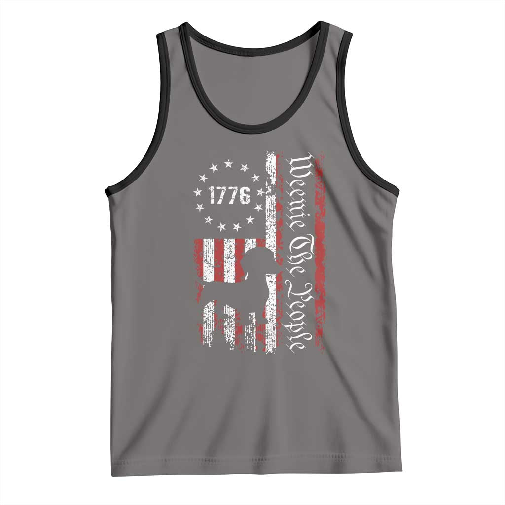 Funny 4th Of July Dachshund Lover Tank Top Weenie The People American Flag - Wonder Print Shop