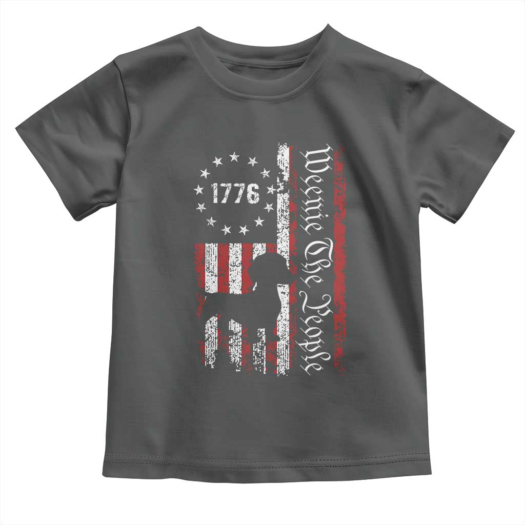 Funny 4th Of July Dachshund Lover Toddler T Shirt Weenie The People American Flag - Wonder Print Shop