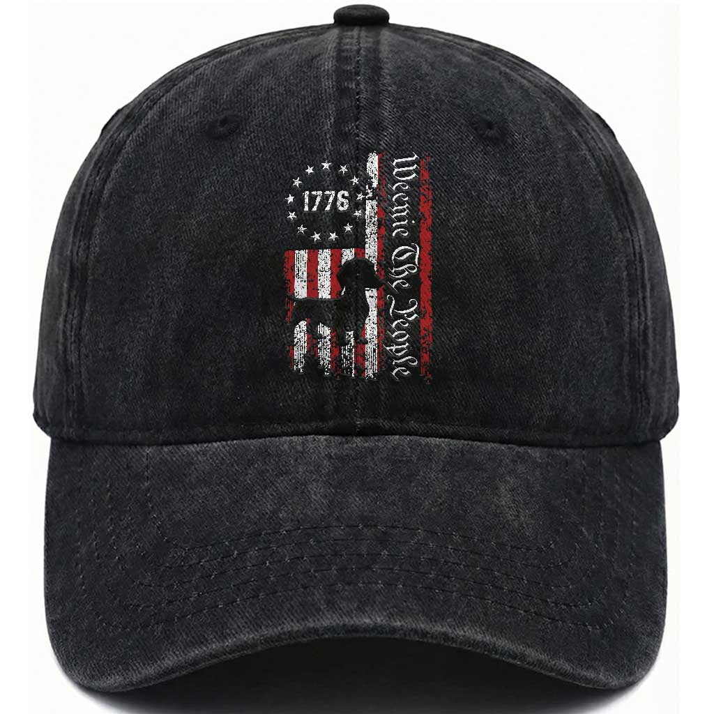 Funny 4th Of July Dachshund Lover Washed Cotton Baseball Cap Weenie The People American Flag