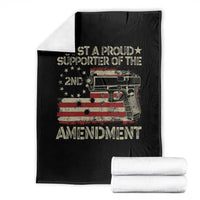 Just A Proud Supporter Of The 2nd Amendment Throw Blanket Gun Owner American Flag - Wonder Print Shop