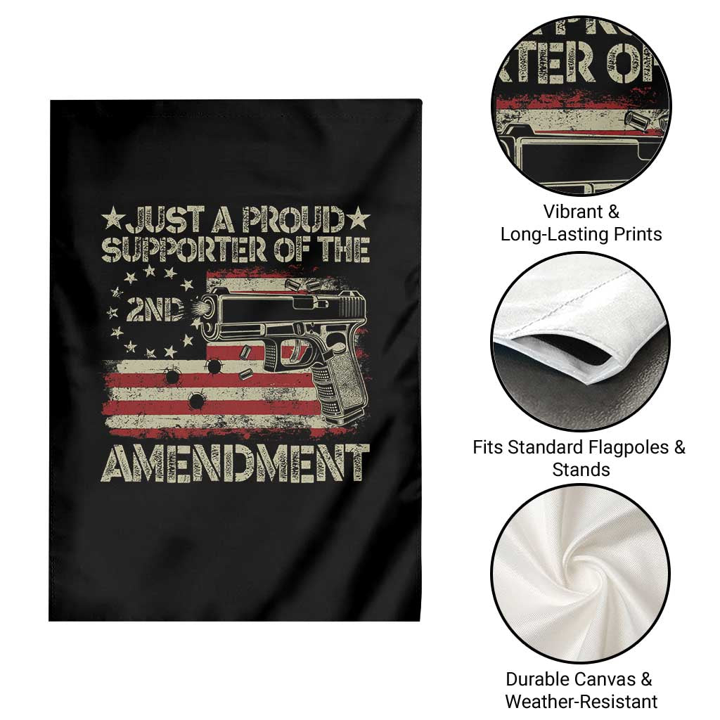 Just A Proud Supporter Of The 2nd Amendment Garden Flag Gun Owner American Flag - Wonder Print Shop