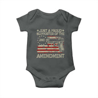 Just A Proud Supporter Of The 2nd Amendment Baby Onesie Gun Owner American Flag - Wonder Print Shop