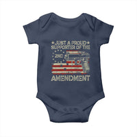 Just A Proud Supporter Of The 2nd Amendment Baby Onesie Gun Owner American Flag - Wonder Print Shop