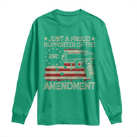 Just A Proud Supporter Of The 2nd Amendment Long Sleeve Shirt Gun Owner American Flag - Wonder Print Shop