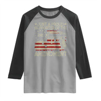 Just A Proud Supporter Of The 2nd Amendment Raglan Shirt Gun Owner American Flag - Wonder Print Shop