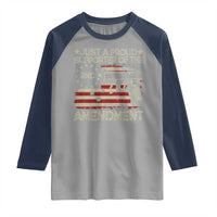 Just A Proud Supporter Of The 2nd Amendment Raglan Shirt Gun Owner American Flag - Wonder Print Shop