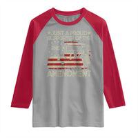 Just A Proud Supporter Of The 2nd Amendment Raglan Shirt Gun Owner American Flag - Wonder Print Shop