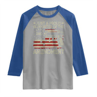 Just A Proud Supporter Of The 2nd Amendment Raglan Shirt Gun Owner American Flag - Wonder Print Shop