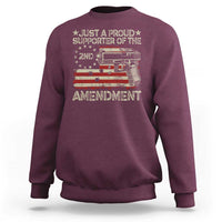 Just A Proud Supporter Of The 2nd Amendment Sweatshirt Gun Owner American Flag - Wonder Print Shop