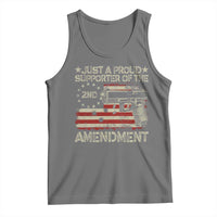 Just A Proud Supporter Of The 2nd Amendment Tank Top Gun Owner American Flag - Wonder Print Shop