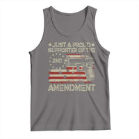 Just A Proud Supporter Of The 2nd Amendment Tank Top Gun Owner American Flag - Wonder Print Shop