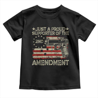 Just A Proud Supporter Of The 2nd Amendment Toddler T Shirt Gun Owner American Flag - Wonder Print Shop