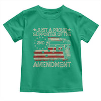 Just A Proud Supporter Of The 2nd Amendment Toddler T Shirt Gun Owner American Flag - Wonder Print Shop