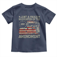 Just A Proud Supporter Of The 2nd Amendment Toddler T Shirt Gun Owner American Flag - Wonder Print Shop